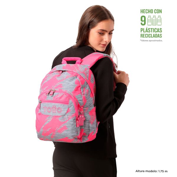 Morral Para Mujer Juvenil Porta PC 13 Gommas Rosado