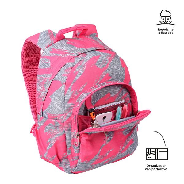 Morral Para Mujer Juvenil Porta PC 13 Gommas Rosado