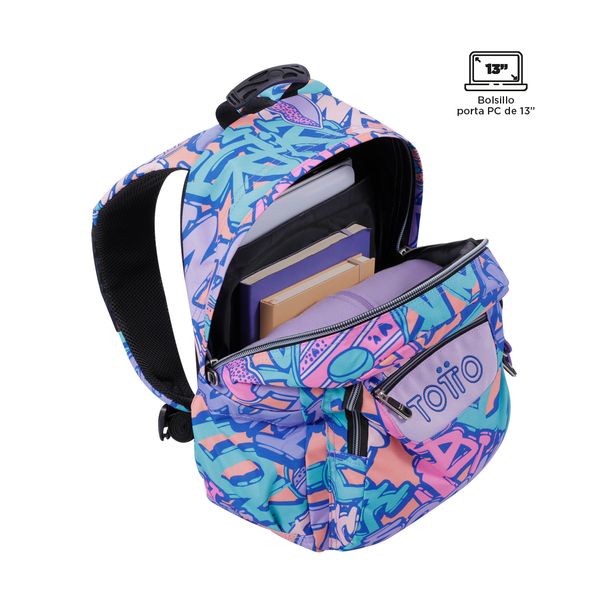 Morral Mujer Gommas Escolar Azul