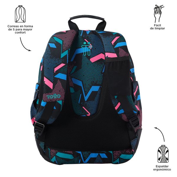 Morral Mujer Rayol Escolar Negro