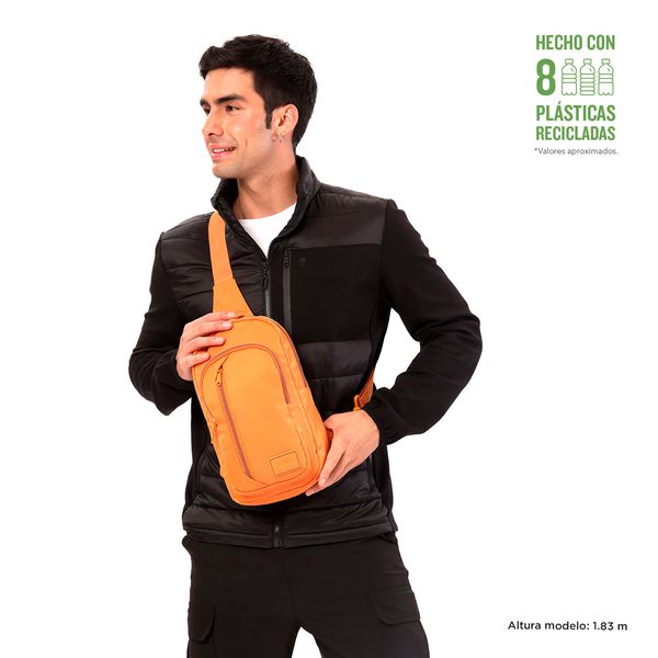 Bolso Manos Libres Hombre Crossover Tracer Pequeno Naranja